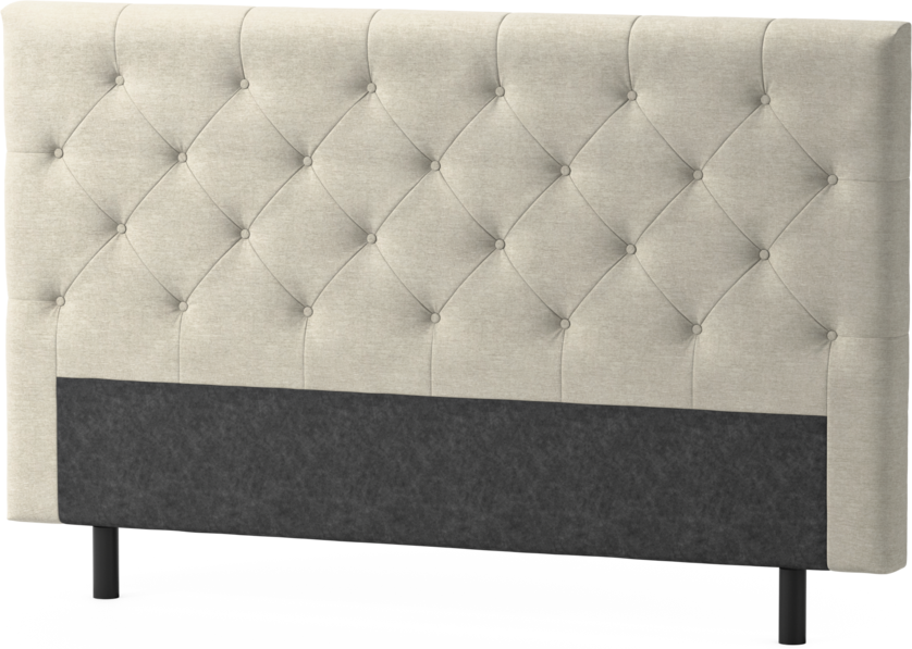 Delux Pikerad Låg - Sänggavel, 90-210 cm - Beige