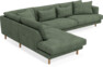 Harper - 3-sits soffa med divan vänster - Grön