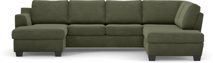 Friday - 3-sits soffa med schäslong vänster och divan höger - Grön