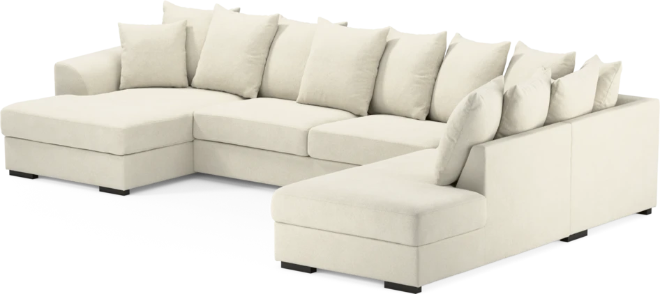 Town - 3-sits soffa med divan höger och schäslong vänster - Vit