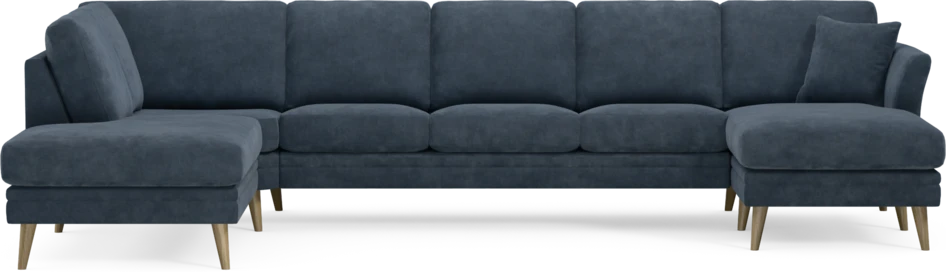 Eden - 3-sits soffa med divan vänster och schäslong höger - Blå