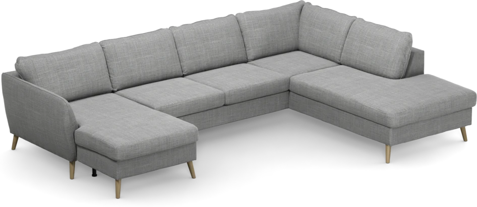 County - 3-sits soffa med schäslong vänster och divan höger - Grå