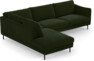 Madison - 3-sits soffa med divan vänster - Grön
