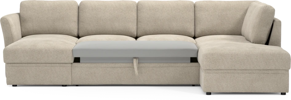 Öland - Bäddsoffa med schäslong vänster och divan höger - Beige