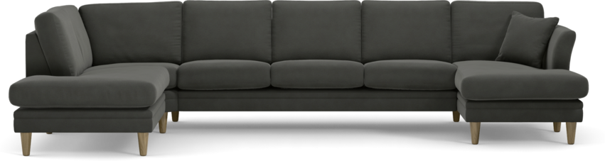 Eden - 3-sits soffa med divan vänster och schäslong höger - Grå