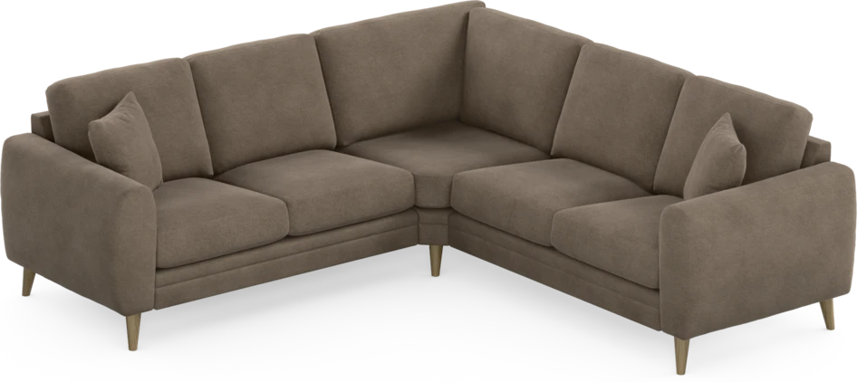 Eden - Hörnsoffa, 2+2-sits - Brun