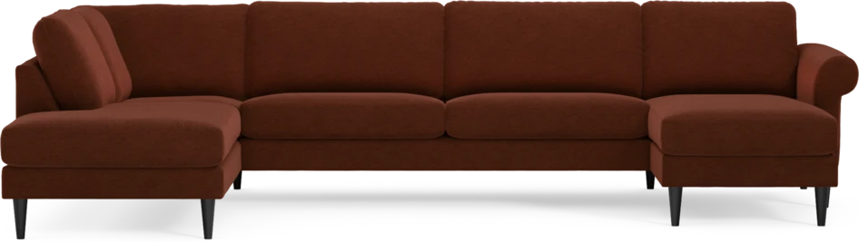 Bridge - 3-sits soffa med divan vänster och schäslong höger - Orange