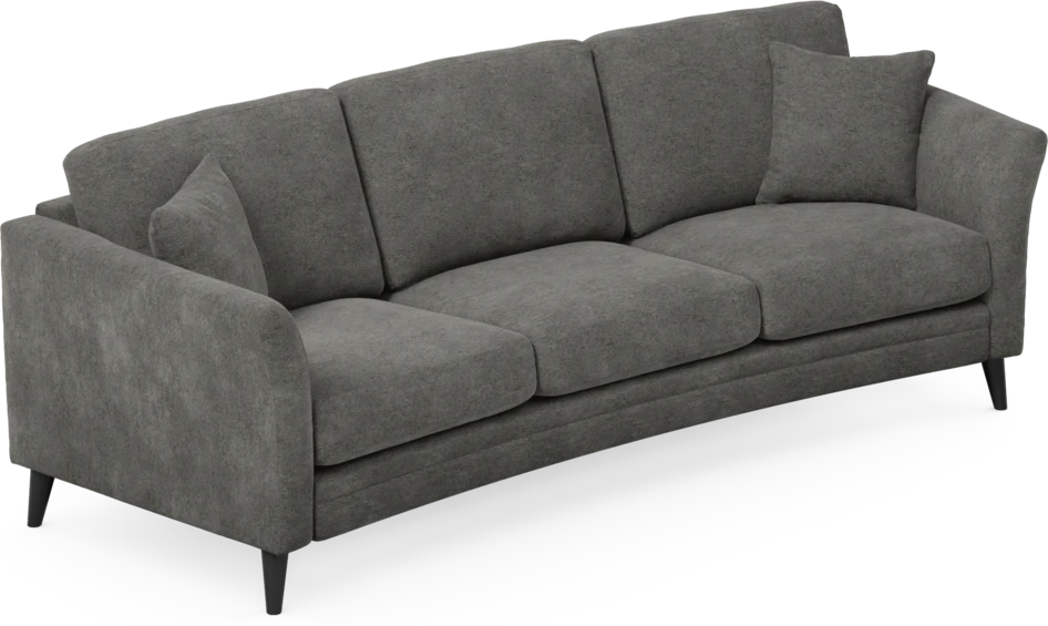 Eden - 3-sits soffa svängd - Grå