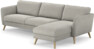 Bridge - 3-sits soffa med schäslong höger - Grå