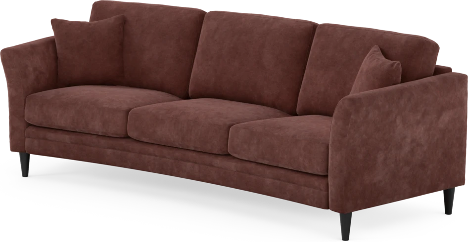 Eden - 3-sits soffa svängd - Röd