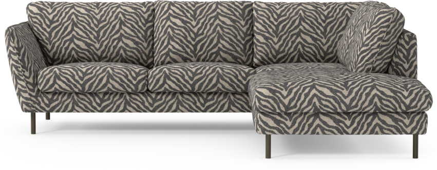 Madison Lux - 2-sits soffa med divan höger - Svart