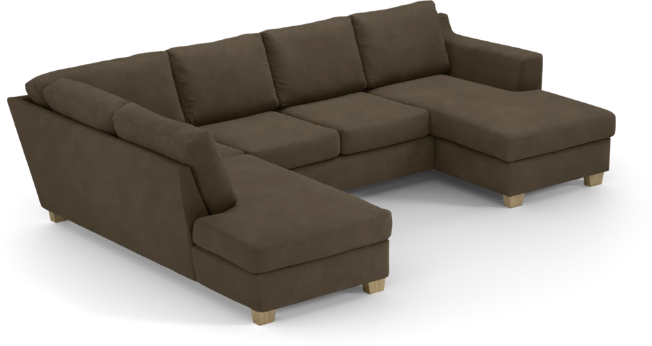 Friday - 3-sits soffa med divan vänster och schäslong höger - Brun