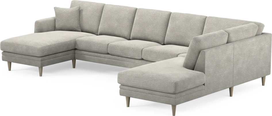 Eden - 3-sits soffa med schäslong vänster och divan höger - Grå