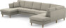 Eden - 3-sits soffa med schäslong vänster och divan höger - Brun