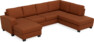 Friday - 3-sits soffa med schäslong vänster och divan höger - Orange