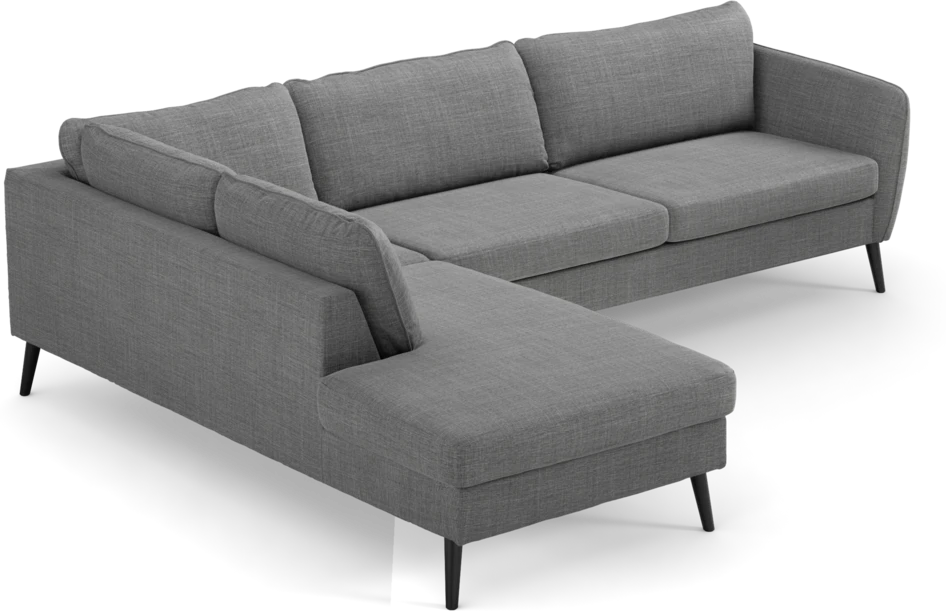County - 2,5-sits soffa med divan vänster - Grå
