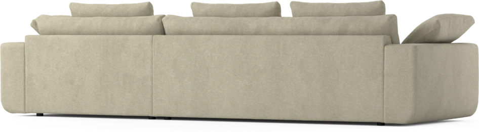 Amie - 3-sits med schäslong höger - Beige