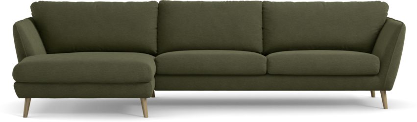 Madison - 3-sits soffa med schäslong vänster - Grön