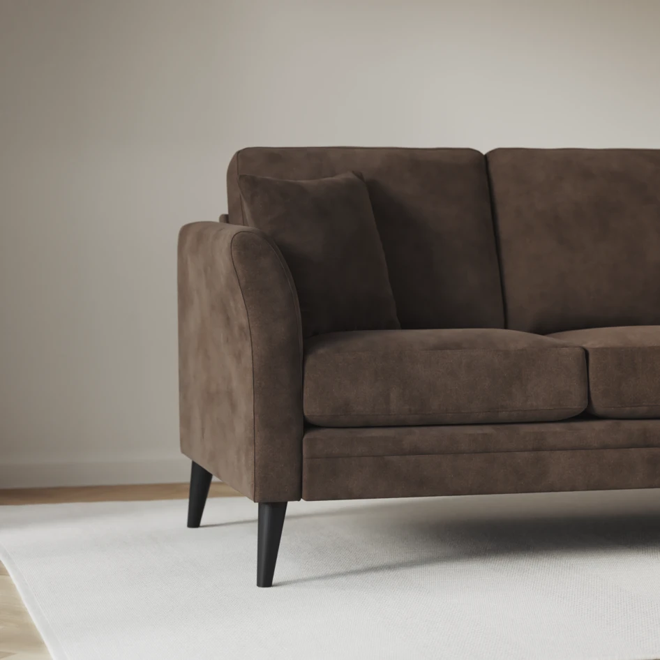 Eden - 3-sits soffa svängd - Brun