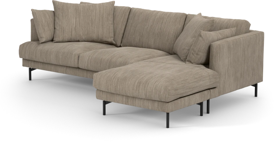 Harper - 4-sits med schäslong höger  - Beige