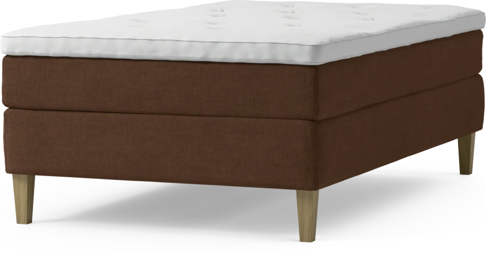 Delux Sense - Kontinentalsäng, enkelsäng 120 cm med bäddmadrass och sängben