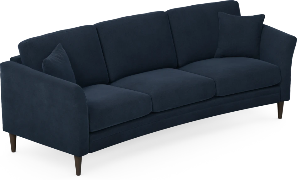 Eden - 3-sits soffa svängd - Blå