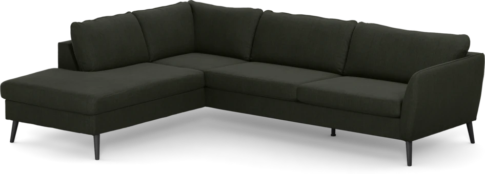 County - 2,5-sits soffa med divan vänster - Grön