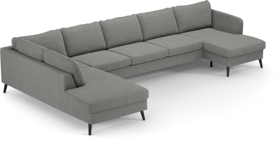 County - 4-sits soffa med divan vänster och schäslong höger - Grå