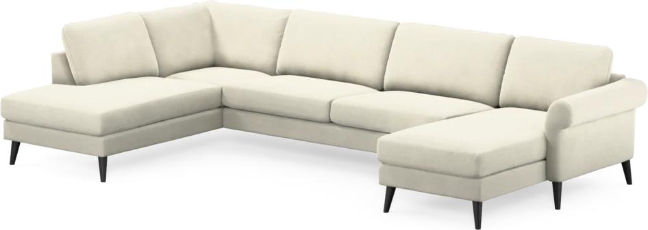 Bridge - 3-sits soffa med divan vänster och schäslong höger - Vit