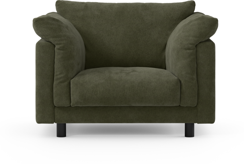 Cherrie - Fåtölj, fast klädsel - Grön