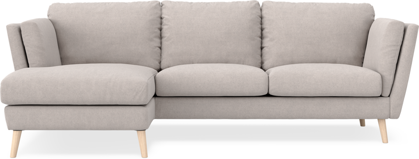 Madison Lux - 2-sits soffa med schäslong vänster - Grå