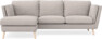 Madison Lux - 2-sits soffa med schäslong vänster - Grå