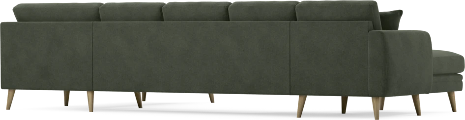 Eden - 3-sits soffa med schäslong vänster och divan höger - Grön