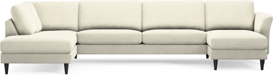 Bridge - 3-sits soffa med divan vänster och schäslong höger - Vit