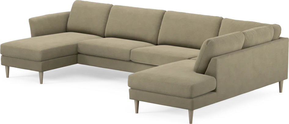 Bridge - 3-sits soffa med schäslong vänster och divan höger - Beige