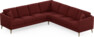 Eden - Hörnsoffa, 3+3-sits - Röd