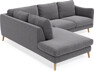 Madison - 2-sits soffa med divan vänster - Grå