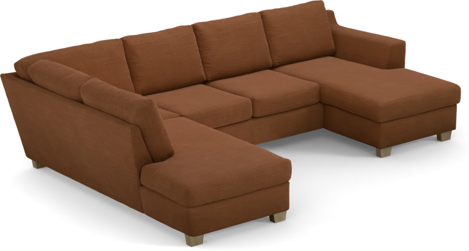 Friday - 3-sits soffa med divan vänster och schäslong höger - Orange