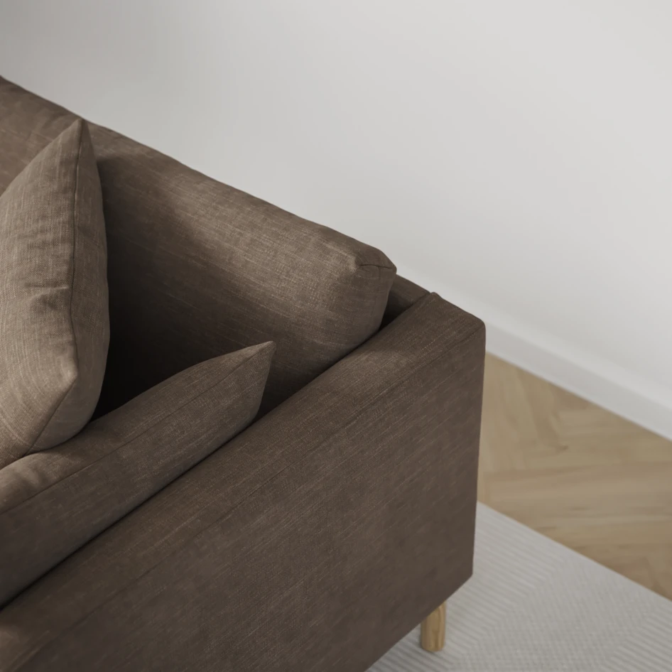Harper - 3-sits soffa - Brun