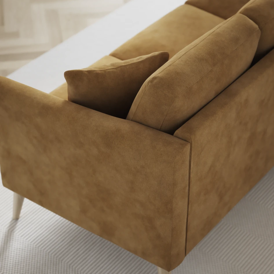 Eden - 3-sits soffa svängd - Gul