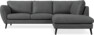 Madison - 2-sits soffa med divan höger - Grå