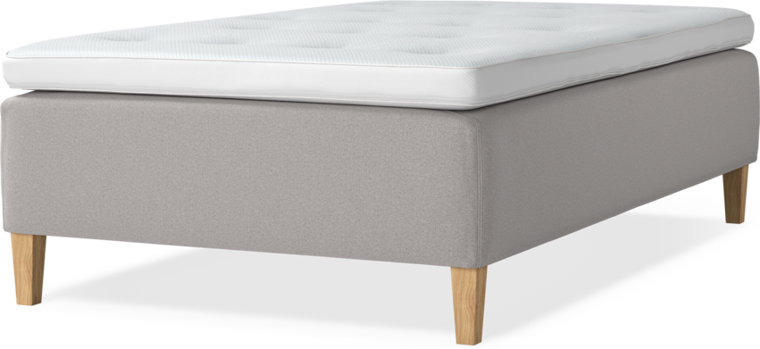 Delux Dream - Ramsäng, enkelsäng med bäddmadrass - Grå