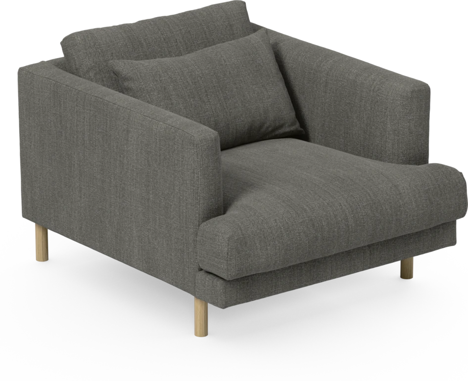 Harper - Fåtölj, 75 cm - Grå