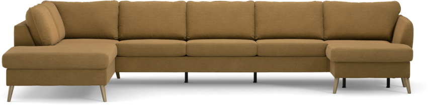 County - 4-sits soffa med divan vänster och schäslong höger - Gul