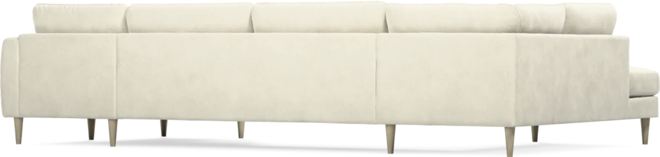 Bridge - 3-sits soffa med divan vänster och schäslong höger - Vit