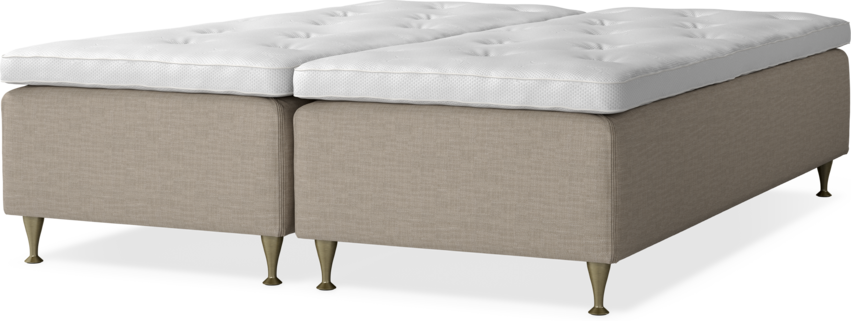 Delux Dream - Ramsäng, dubbelsäng med bäddmadrass - Beige
