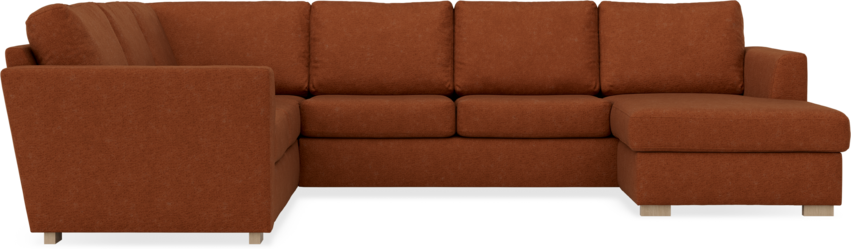 Friday - Hörnsoffa, 2+3-sits med schäslong höger - Orange