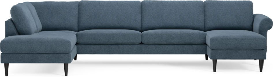 Bridge - 3-sits soffa med divan vänster och schäslong höger - Blå