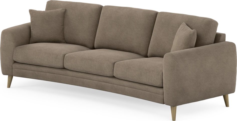 Eden - 3-sits soffa svängd - Brun
