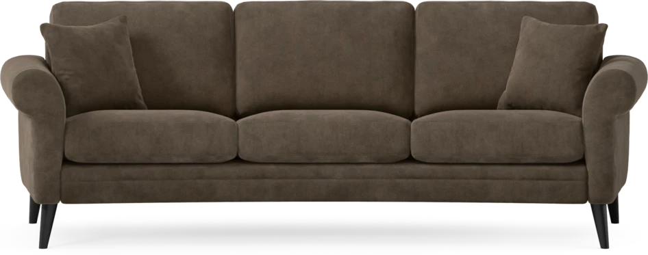 Eden - 3-sits soffa svängd - Brun